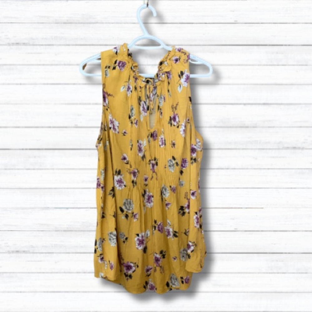 Torrid Yellow and Purple Floral Top